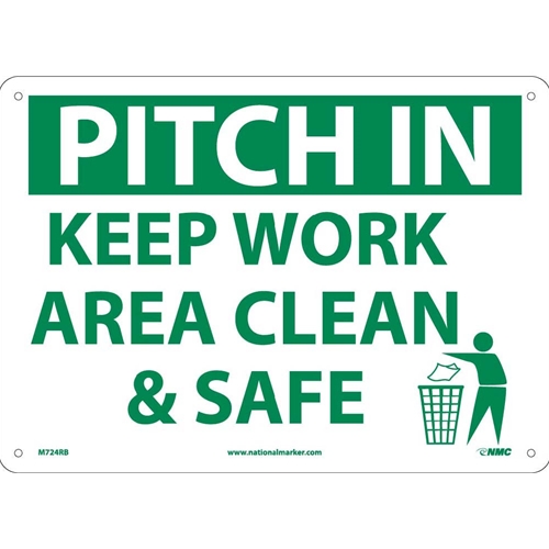 Pitch In Keep Area Clean & Safe Sign (M724RB)