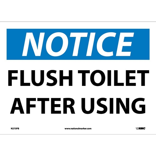 Notice Flush Toilet After Using (N275PB)