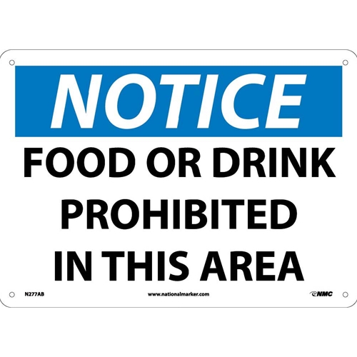 Notice Food Or Drink Is Prohibited In This Area (N277AB)