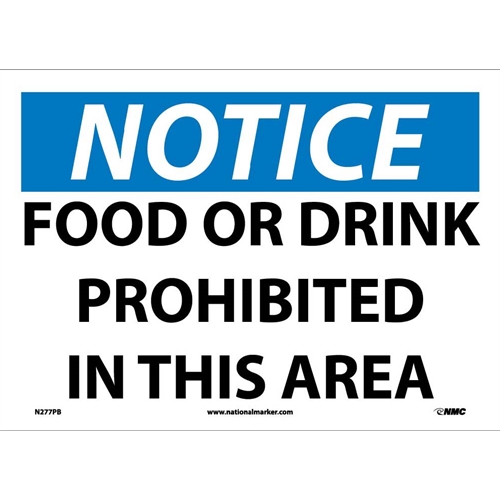 Notice Food Or Drink Is Prohibited In This Area (N277PB)