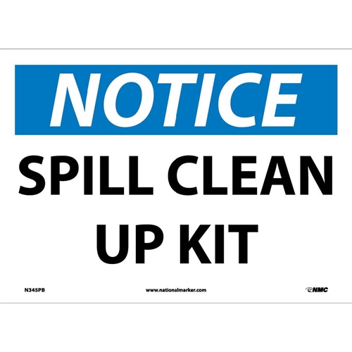 Notice Spill Clean Up Kit Sign (N345PB)