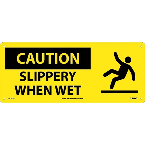 Caution Slippery When Wet Sign (SA143R)
