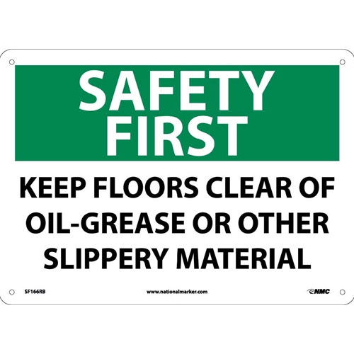 Safety First Keep Floors Clear Sign (SF166RB)