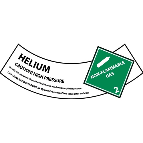 Helium Cylinder Shoulder Label (CY104AP)