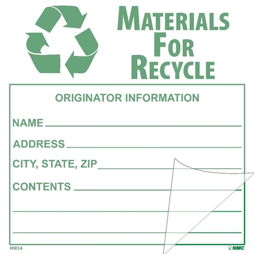 Materials For Recycle Self-Laminating Label (HW34SL100)