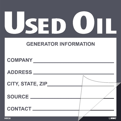 Used Oil Self-Laminating Label (HW38SL5)