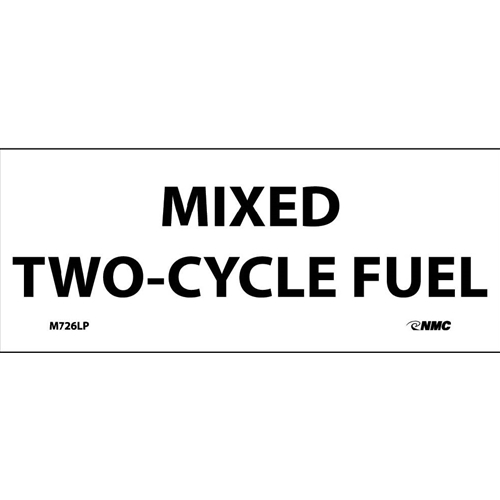 Mixed Two-Cycle Fuel Laminated Label (M726LP)