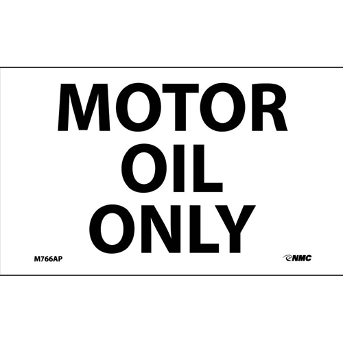 Motor Oil Only Hazmat Label (M766AP)