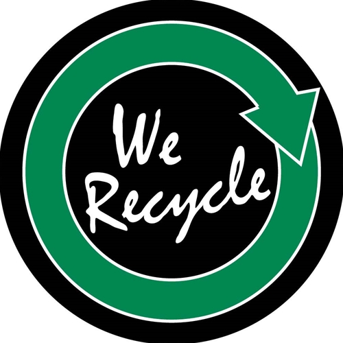 We Recycle Hard Hat Emblem (HH100)