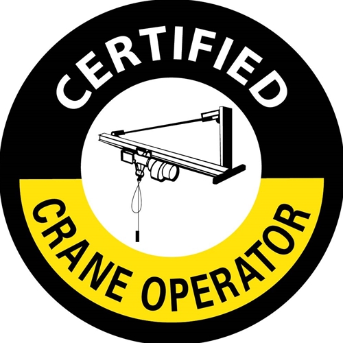 Certified Crane Operator Hard Hat Emblem (HH105R)