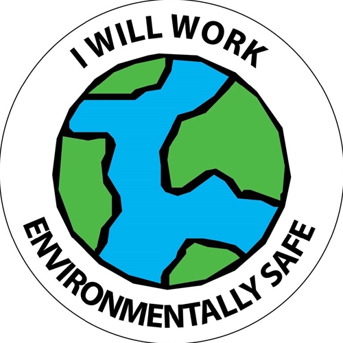 I Will Work Environmentally Safe Hard Hat Emblem (HH110)