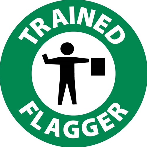 Trained Flagger Hard Hat Emblem (HH112)