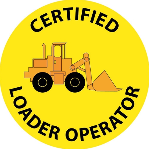 Certified Loader Operator Hard Hat Emblem (HH113)