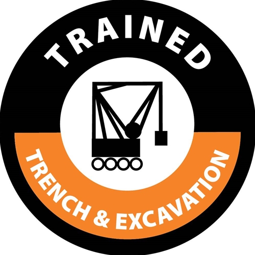 Trained Trench & Excavation Hard Hat Emblem (HH118)