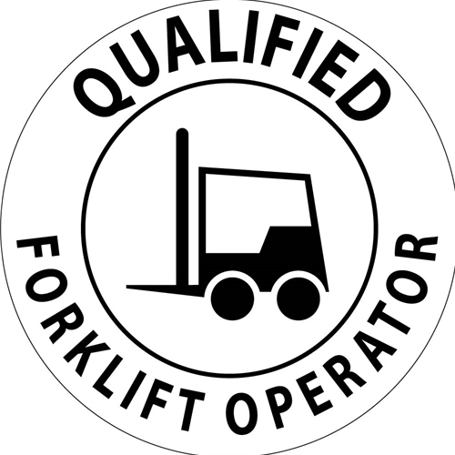 Qualified Forklift Operator Hard Hat Emblem (HH17R)