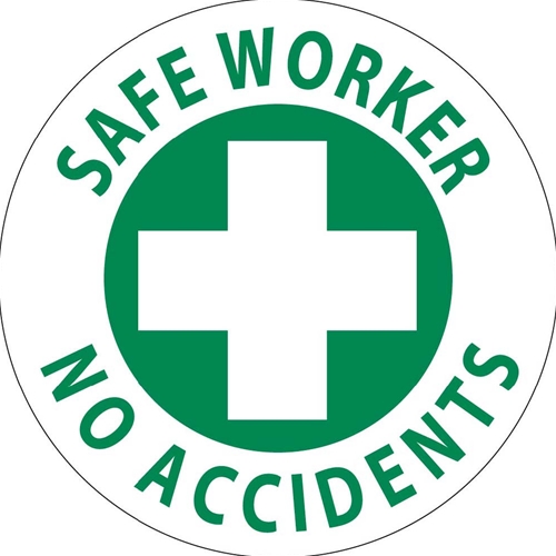 Safe Worker No Accidents Hard Hat Emblem (HH27)