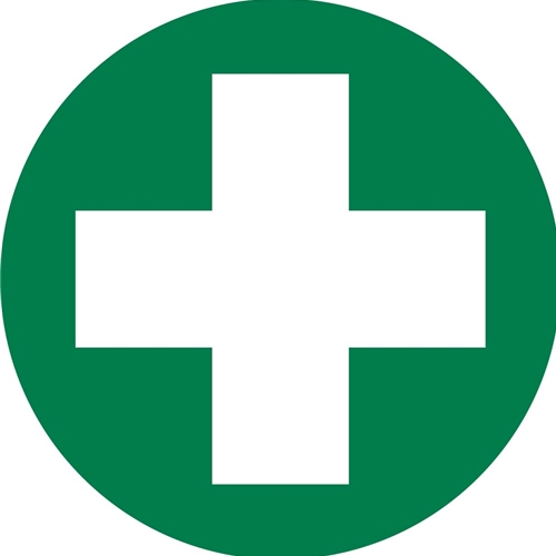 First Aid Graphic Hard Hat Emblem (HH30R)