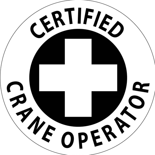 Certified Crane Operator Hard Hat Emblem (HH34R)