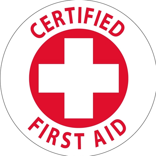 Certified First Aid Hard Hat Emblem (HH35R)
