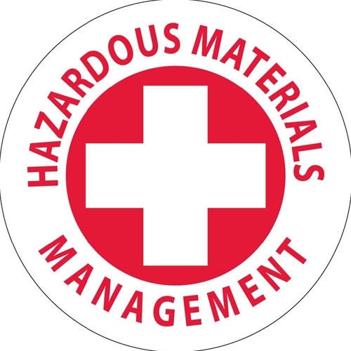 Hazardous Materials Management Hard Hat Emblem (HH45)