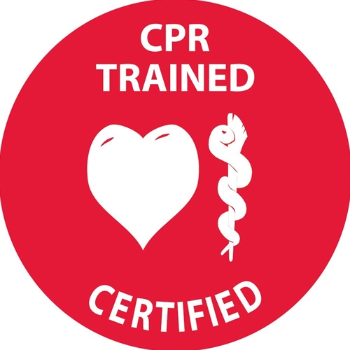 Cpr Trained Certified Hard Hat Emblem (HH70)