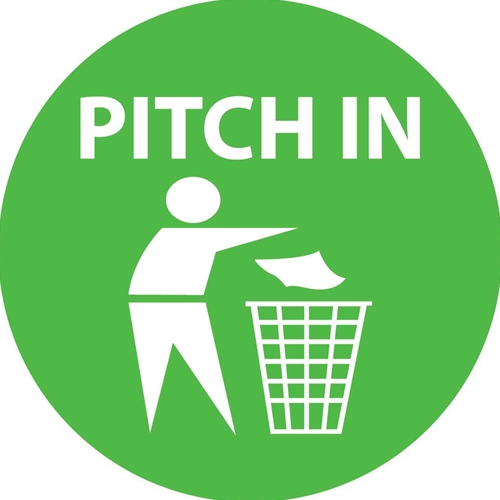 Pitch In Hard Hat Emblem (HH94)