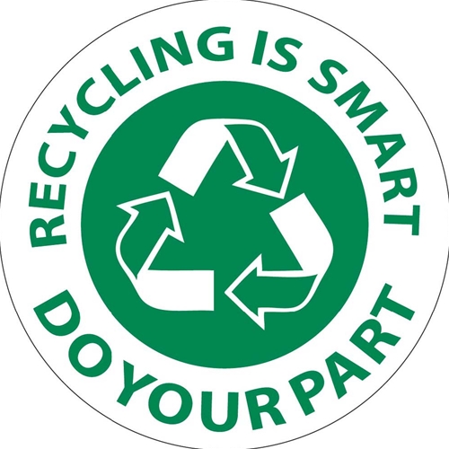 Recycling Is Smart Do Your Part Hard Hat Emblem (HH95)