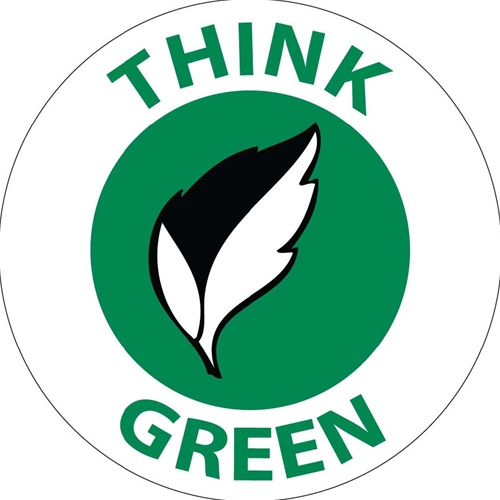 Think Green Hard Hat Emblem (HH97)