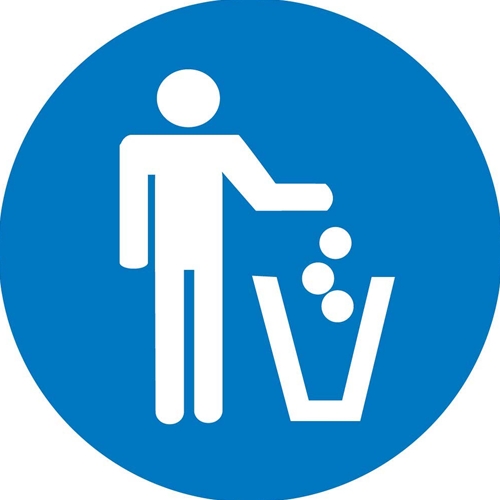 Waste Bin Hard Hat Emblem (HH98)