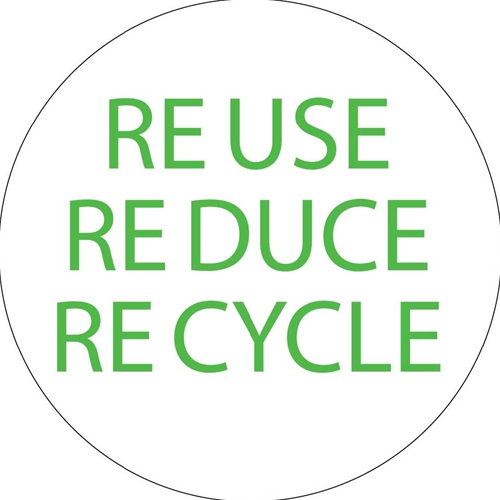 Reduce Reuse Recycle Hard Hat Emblem (HH99)