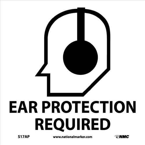 Ear Protection Required Label (S17AP)
