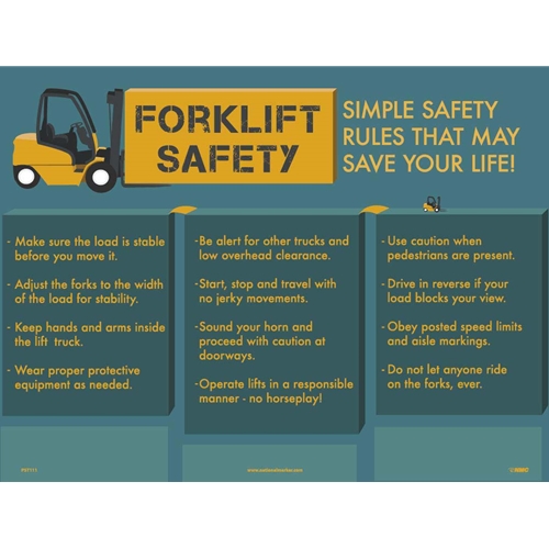 Forklift Safety Poster (PST111)