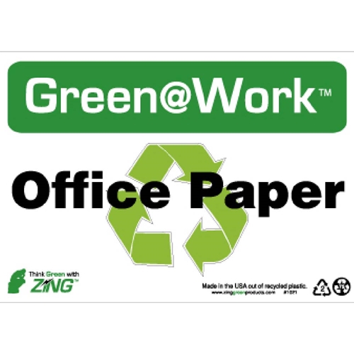 Green Work Office Paper Sign (GW1021)