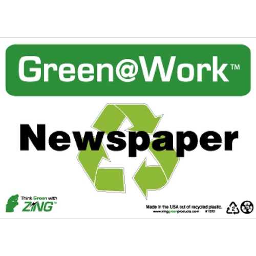 Green Work Newspaper Sign (GW1022)