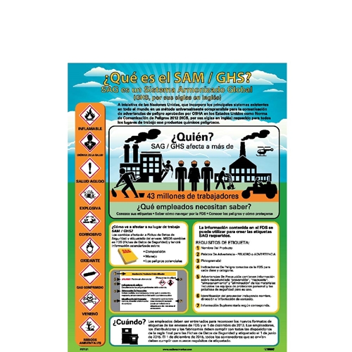 Ghs Workers & Timing Poster - Spanish (PST121SP)