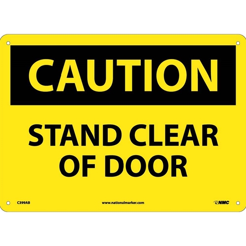 Caution Stand Clear Of Door Sign (C399AB)