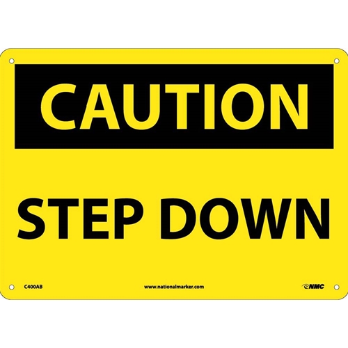 Caution Step Down Sign (C400AB)