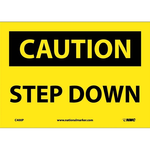 Caution Step Down Sign (C400P)