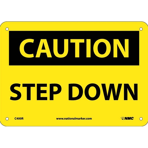 Caution Step Down Sign (C400R)