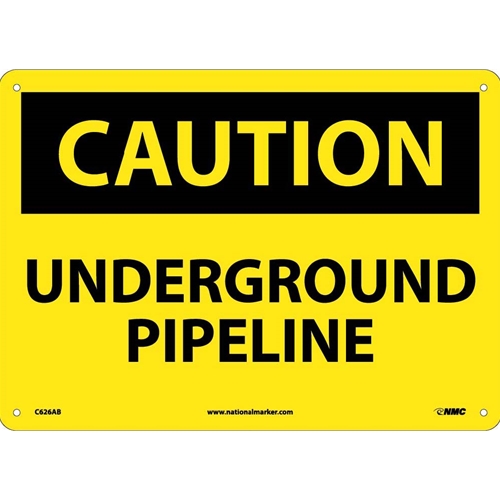 Caution Underground Pipeline Sign (C626AB)
