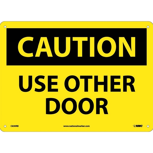 Caution Use Other Door Sign (C630RB)