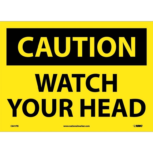 Caution Watch Your Head Sign (C641PB)