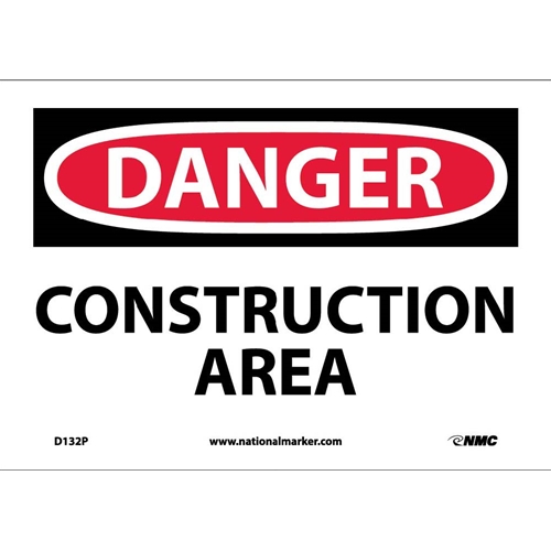 Danger Construction Area Sign (D132P)