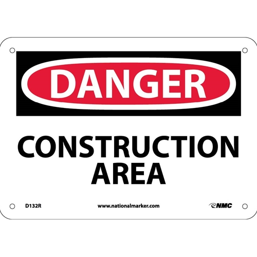 Danger Construction Area Sign (D132R)