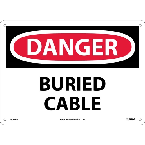 Danger Buried Cable Sign (D148EB)