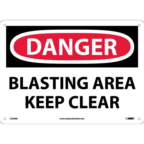 Danger Blasting Area Keep Clear Sign (D229EB)