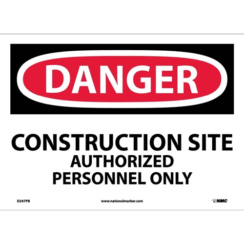 Danger Construction Site Sign (D247PB)