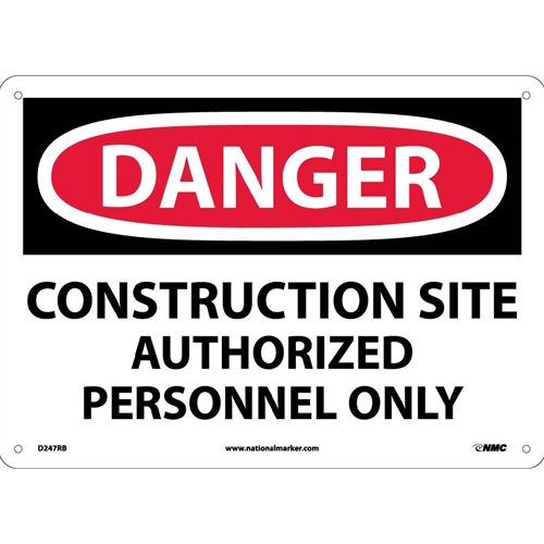 Danger Construction Site Sign (D247RB)