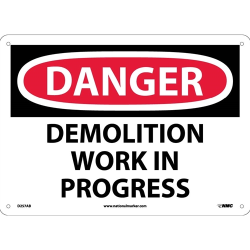 Danger Demolition Work In Progress Sign (D257AB)