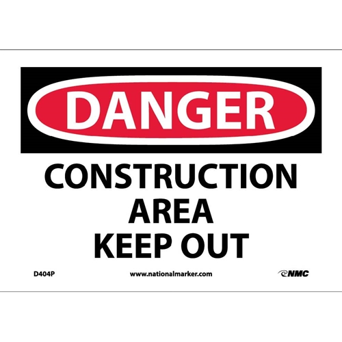 Danger Construction Area Keep Out Sign (D404P)